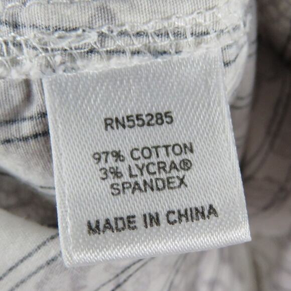 Express Gray Floral Button Down Striped Blouse Small Corpcore Professional - Picture 6 of 6